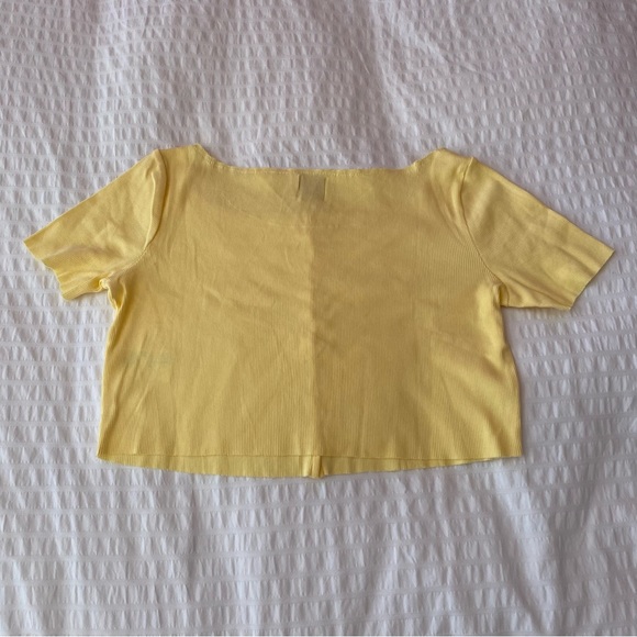 urban outfitters bdg yellow crop top - Picture 2 of 6